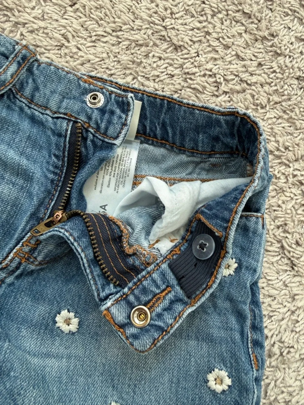 OshKosh B'gosh Denim Daisy Embroidered Shorts